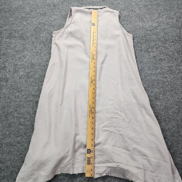 For Cynthia Linen Blend Lagenlook Sleeveless A-Line Art to Wear Dress Pockets S? - Picture 13 of 15